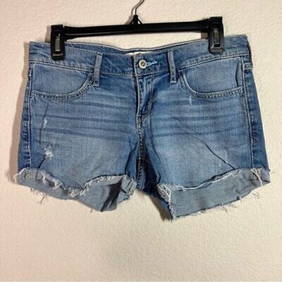 Hollister Low Rise Cut Off Denim Shorts Size‎ 27 - Picture 1 of 5